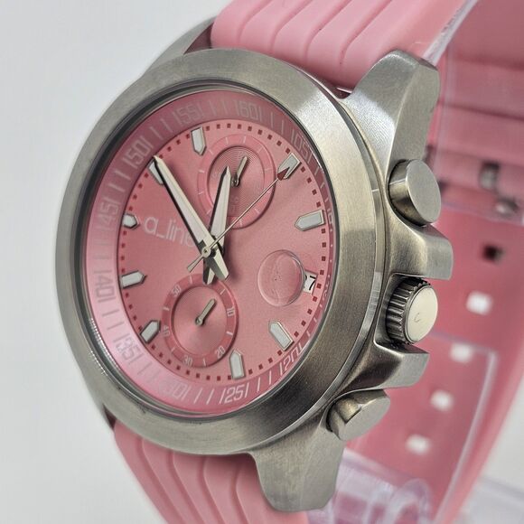 ALine Aroha Women\'s Watch‎ 42MM Pink Dial Plastic Bands New Battery HEAVY WATCH main image 7